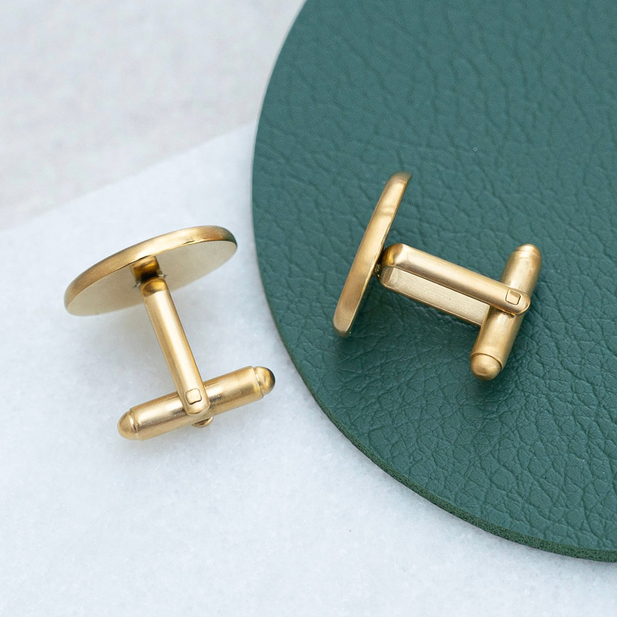 Personalised Gold Oval Cufflinks, gold-plated oval cufflinks – photo 4 of 12
