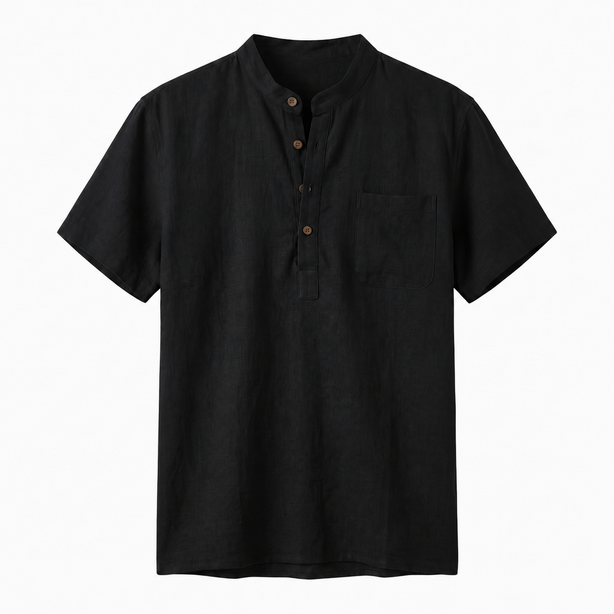 Men's Linen Henley Shirt