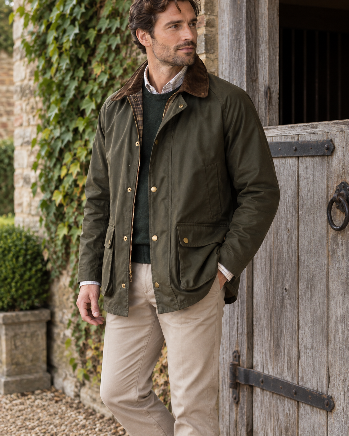 The Belgravia Waxed Country Jacket — country lifestyle view 2