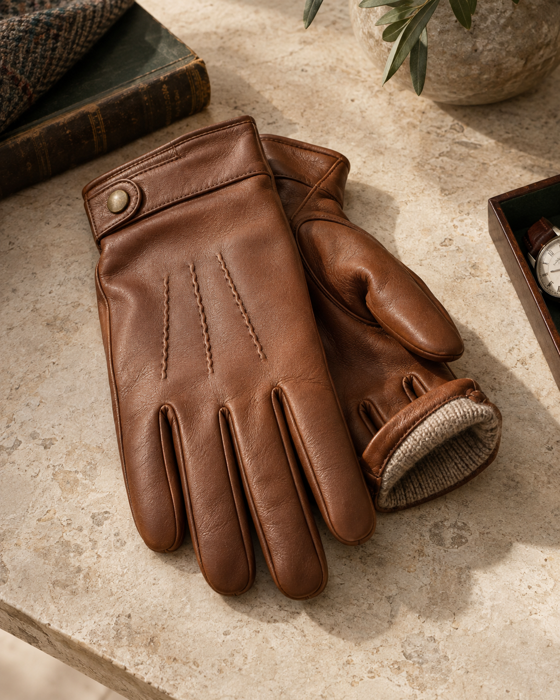 The Brooklands Leather Gloves — NORTH & CO.