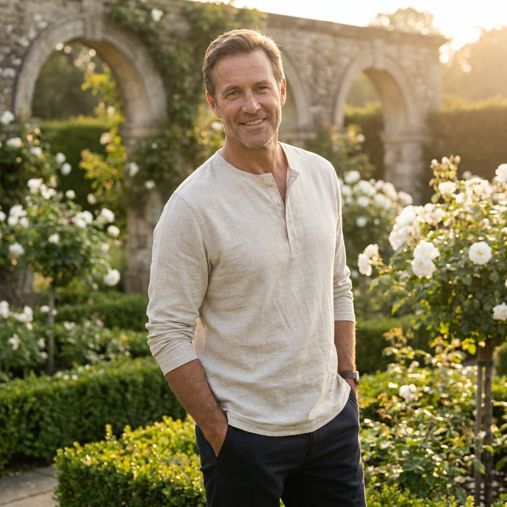 Elegant setting with Heritage Linen Henley