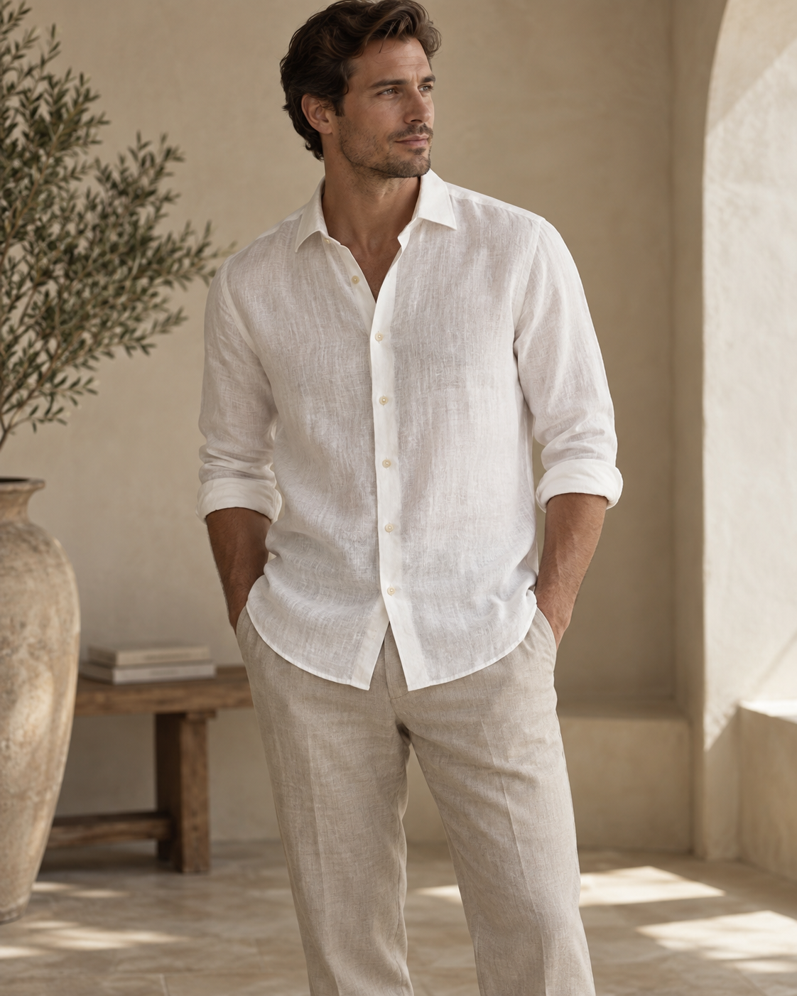 The Amalfi Linen Shirt — NORTH & CO.