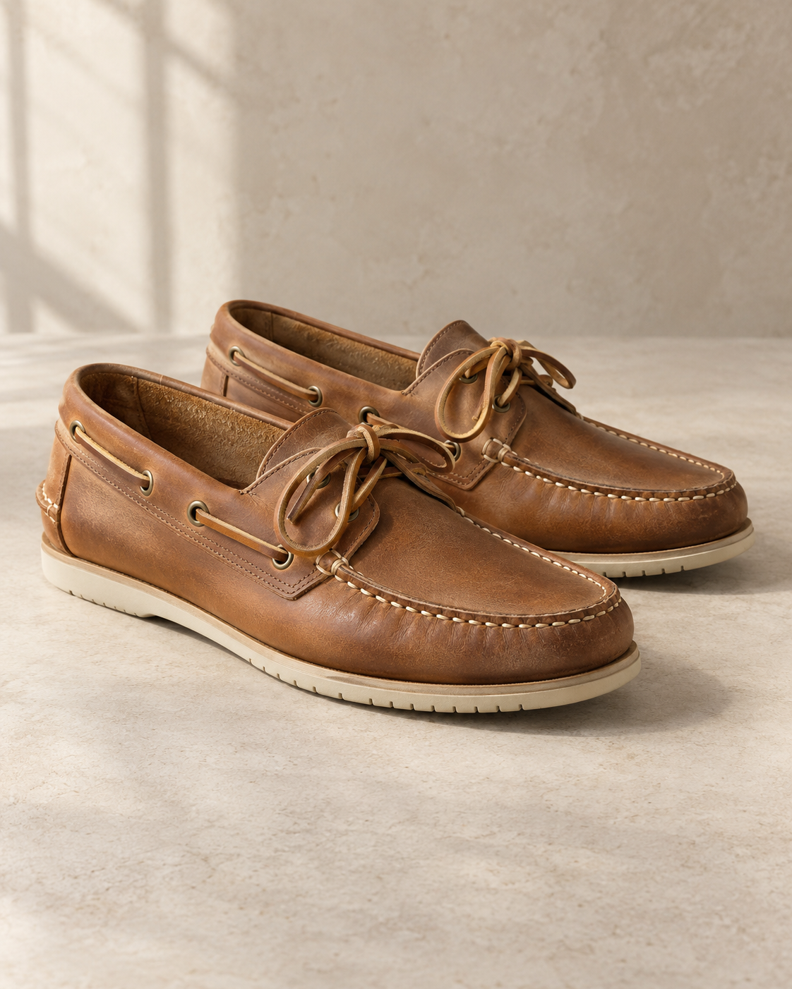 The Cowes Leather Boat Shoes — NORTH & CO.