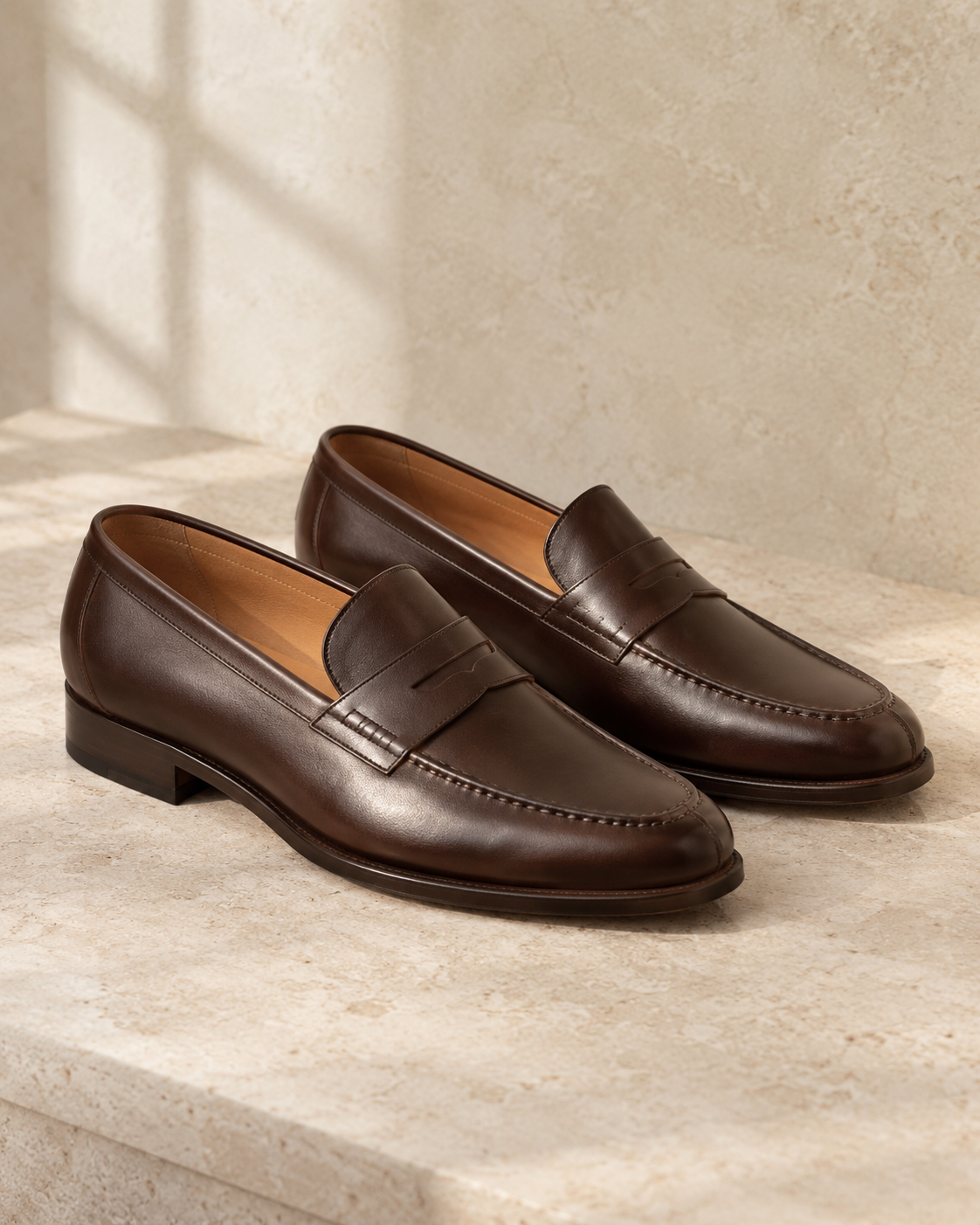 The Marlborough Leather Penny Loafers — NORTH & CO.