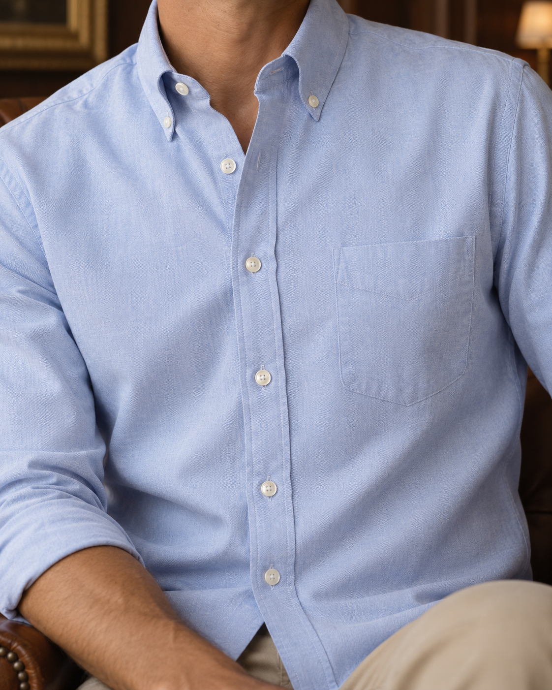 The Oxford Button-Down Shirt — Fabric detail