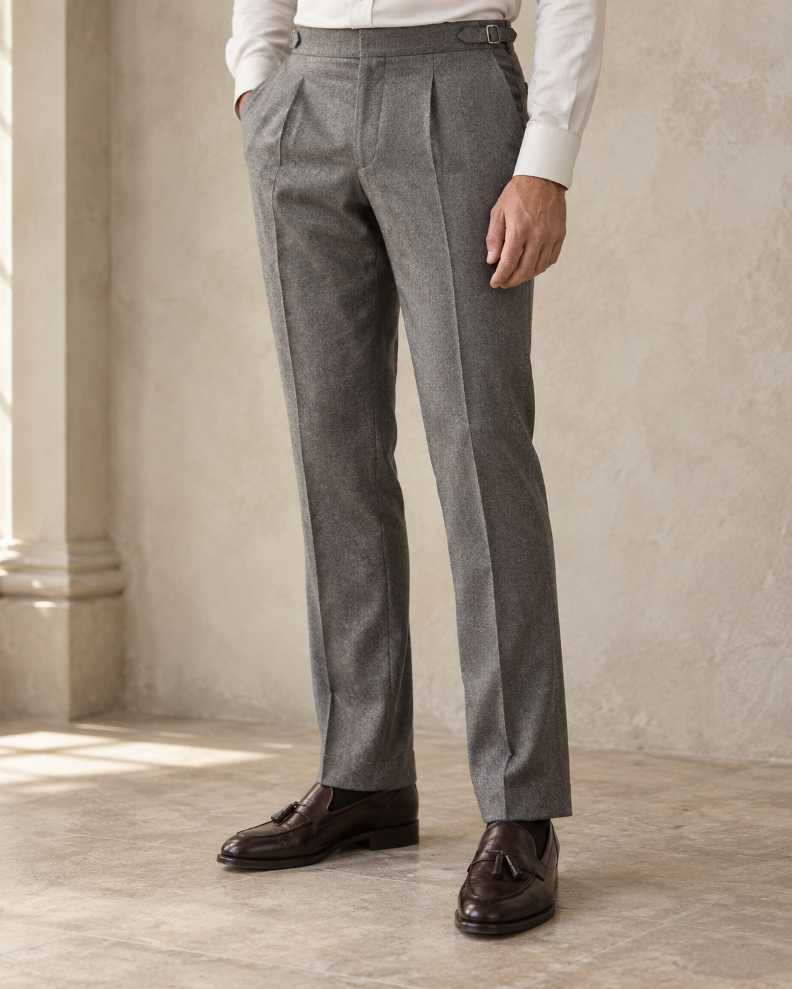 The Pall Mall Grey Flannel Trousers — NORTH & CO.