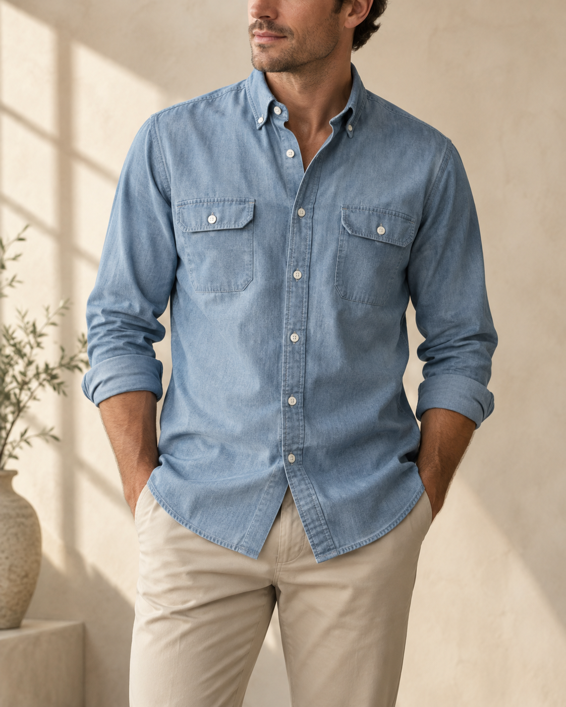 The Portofino Chambray Shirt — NORTH & CO.