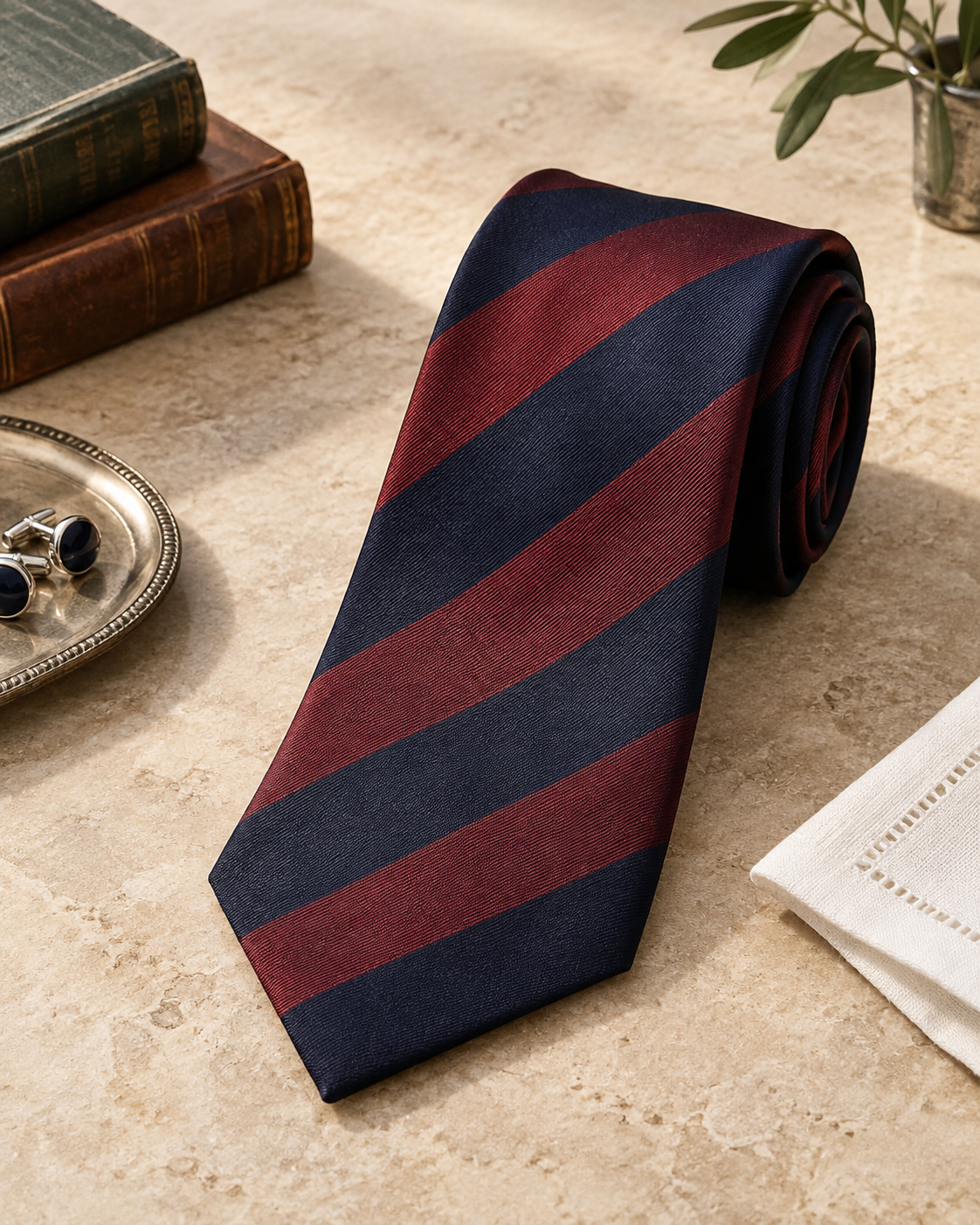 The Regimental Striped Silk Tie — NORTH & CO.