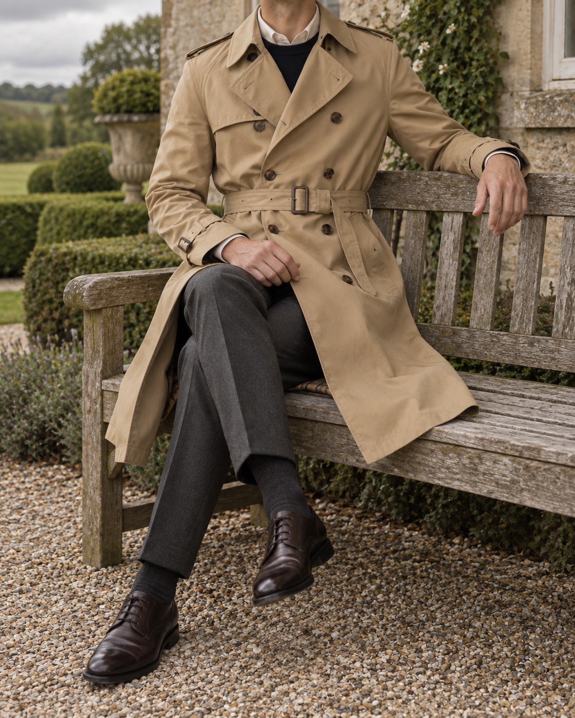The Savile Classic Trench Coat — Country garden
