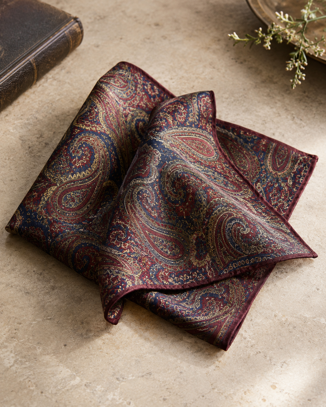 The Savoy Paisley Silk Pocket Square — NORTH & CO.